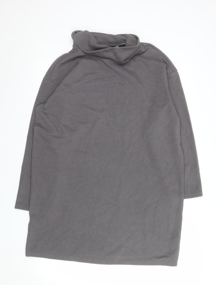 Marks and Spencer Women’s Grey Roll Neck Shift Dress Size 14