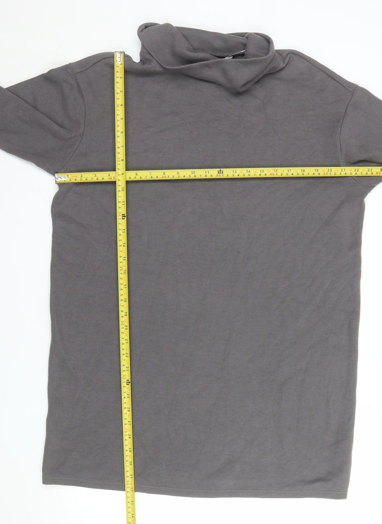 Marks and Spencer Women’s Grey Roll Neck Shift Dress Size 14