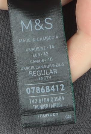 Marks and Spencer Women’s Grey Roll Neck Shift Dress Size 14