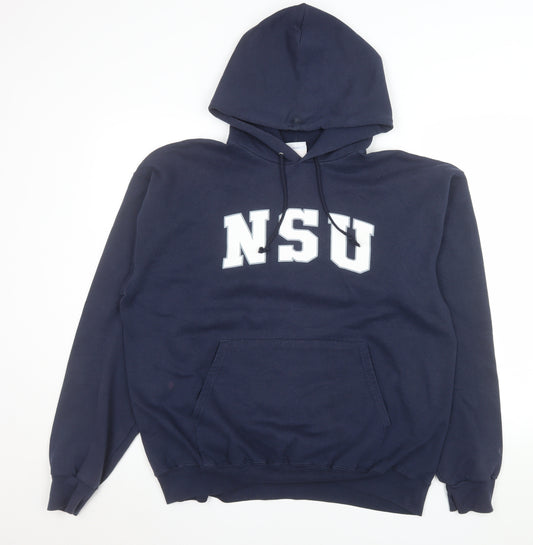 Champion Men's Blue NSU Pullover Hoodie Size L College Fleece