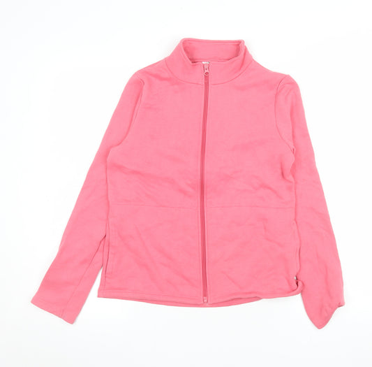 Decathlon Girls Pink Full Zip Fleece Jacket 12-13 Years Lightweight