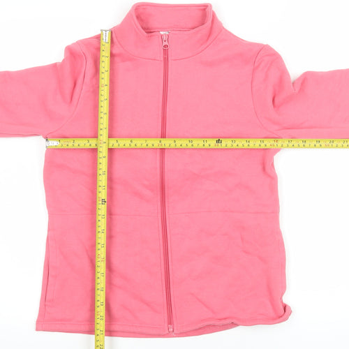 Decathlon Girls Pink Full Zip Fleece Jacket 12-13 Years Lightweight