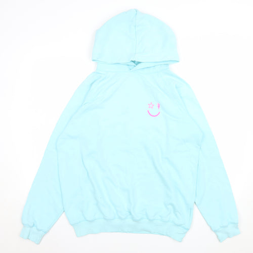 Scamp & Dude Men's Blue Pullover Hoodie L Graphic Cotton