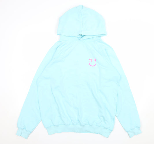 Scamp & Dude Men's Blue Pullover Hoodie L Graphic Cotton