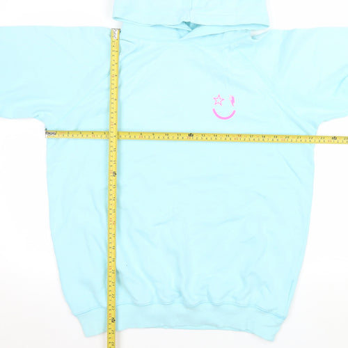 Scamp & Dude Men's Blue Pullover Hoodie L Graphic Cotton