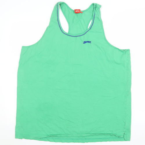 Slazenger Mens Green 2XL Tank Top Gym Vest Activewear