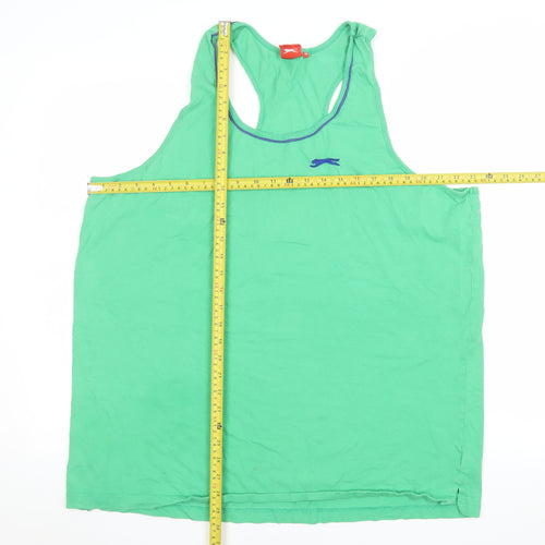 Slazenger Mens Green 2XL Tank Top Gym Vest Activewear