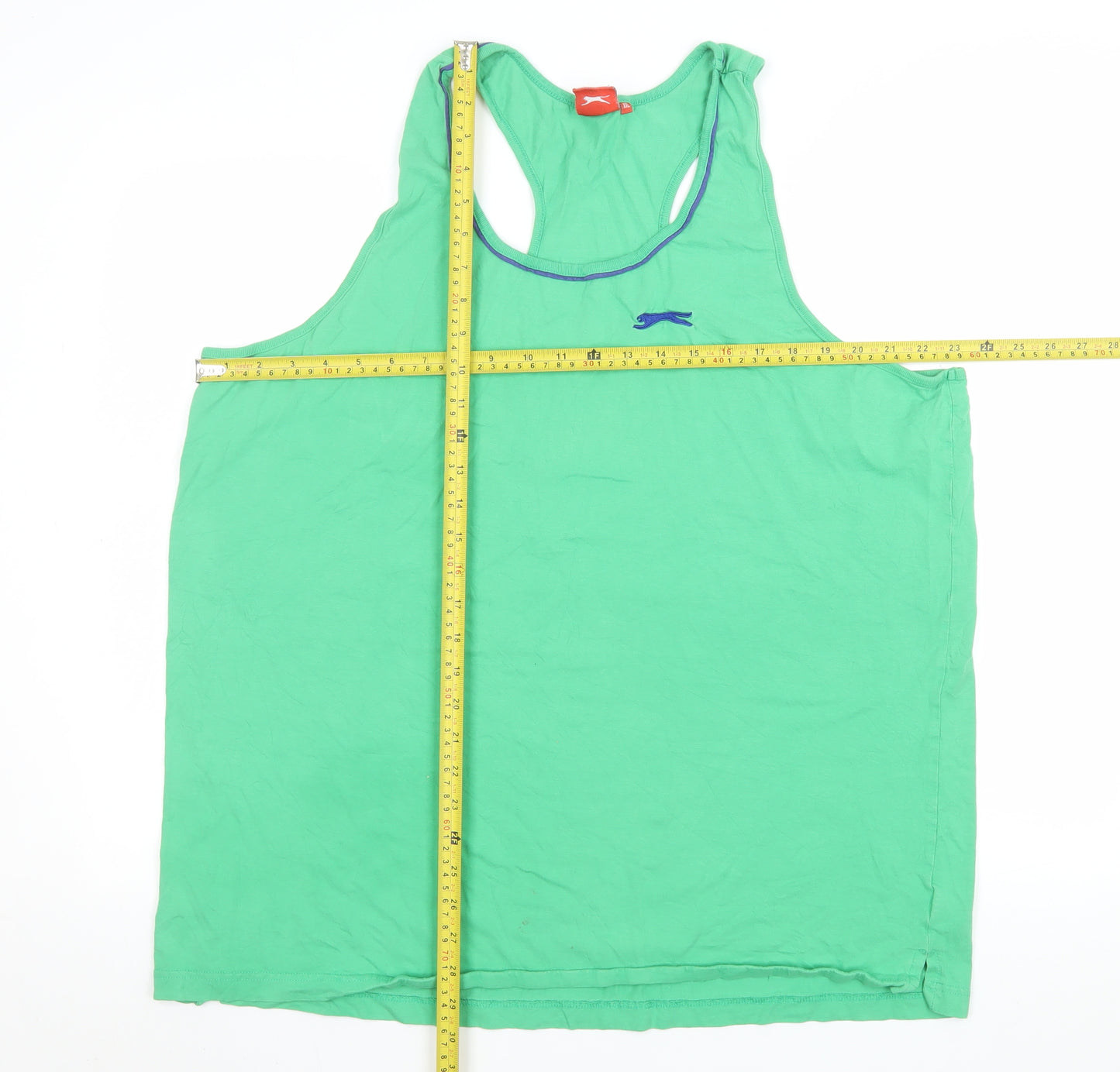 Slazenger Mens Green 2XL Tank Top Gym Vest Activewear