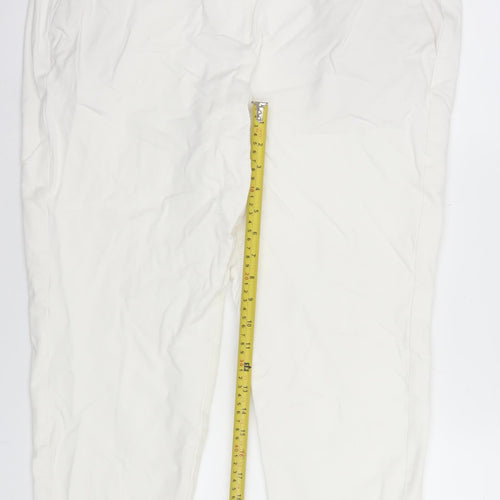 Marks and Spencer Women’s Ivory Chino Trousers Size 18 Regular