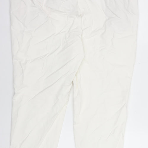 Marks and Spencer Women’s Ivory Chino Trousers Size 18 Regular