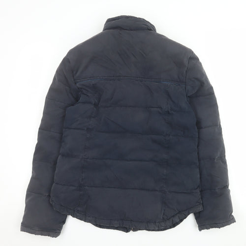 Joules Women's Blue Padded Puffer Jacket Size 12 Cotton Blend