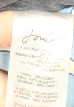 Joules Women's Blue Padded Puffer Jacket Size 12 Cotton Blend