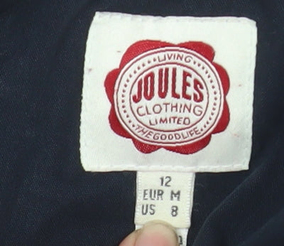 Joules Women's Blue Padded Puffer Jacket Size 12 Cotton Blend