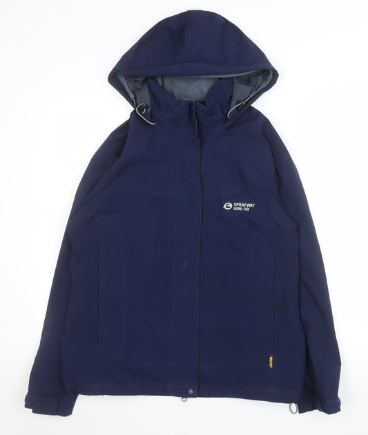 Sprayway Men's Blue Gore-Tex Waterproof Hooded Jacket M Outdoor