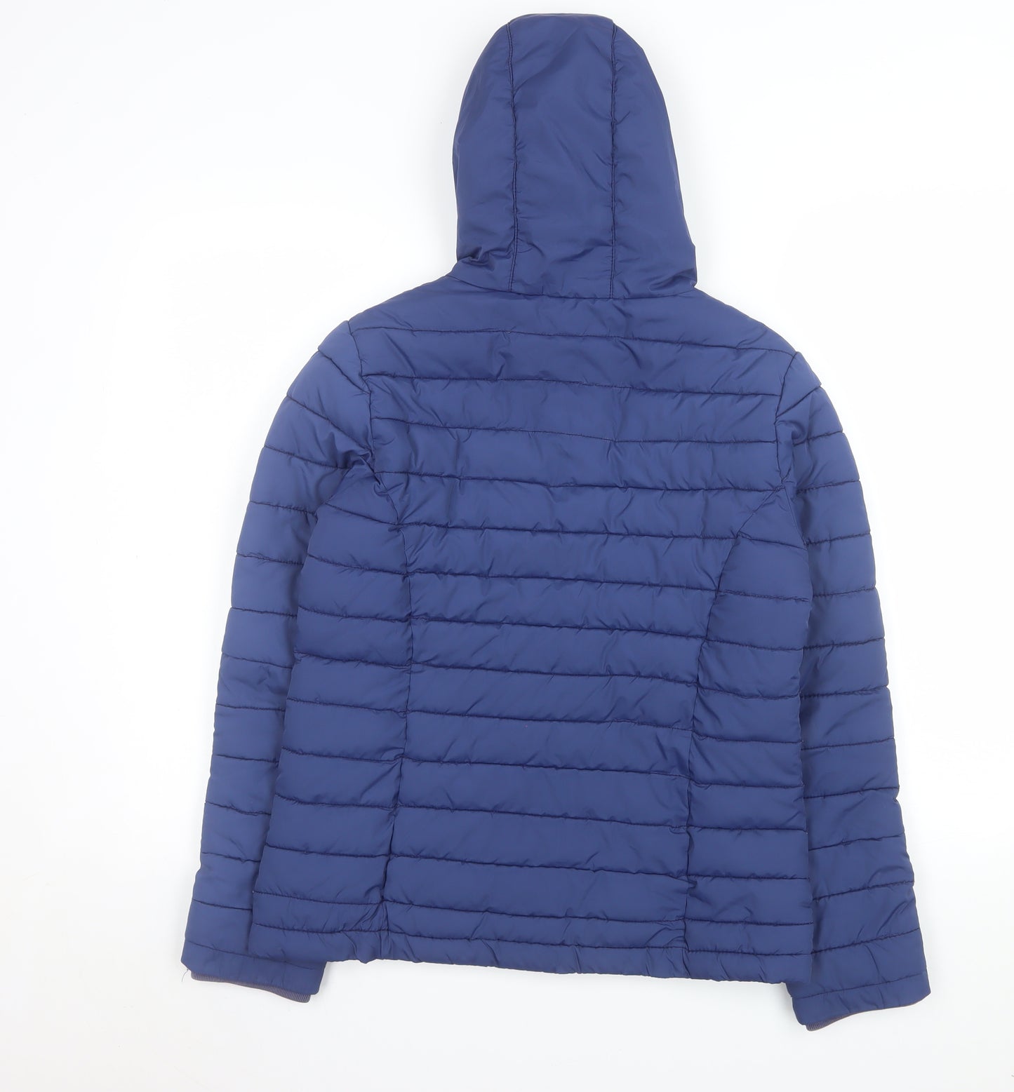 Johnnie b Girls Blue Hooded Puffer Jacket 13-14 Years Polyester Lined