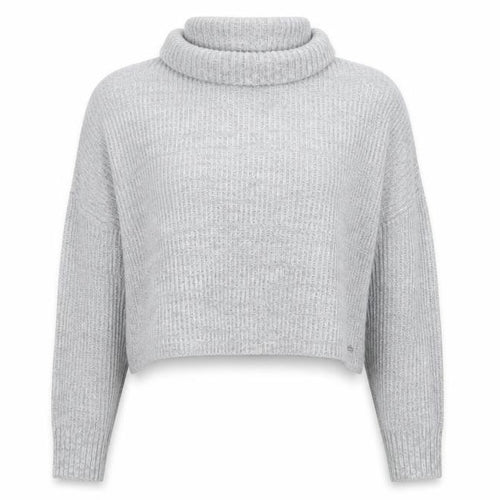 Hollister Women’s Grey Roll Neck Chunky Knit Pullover Jumper XS