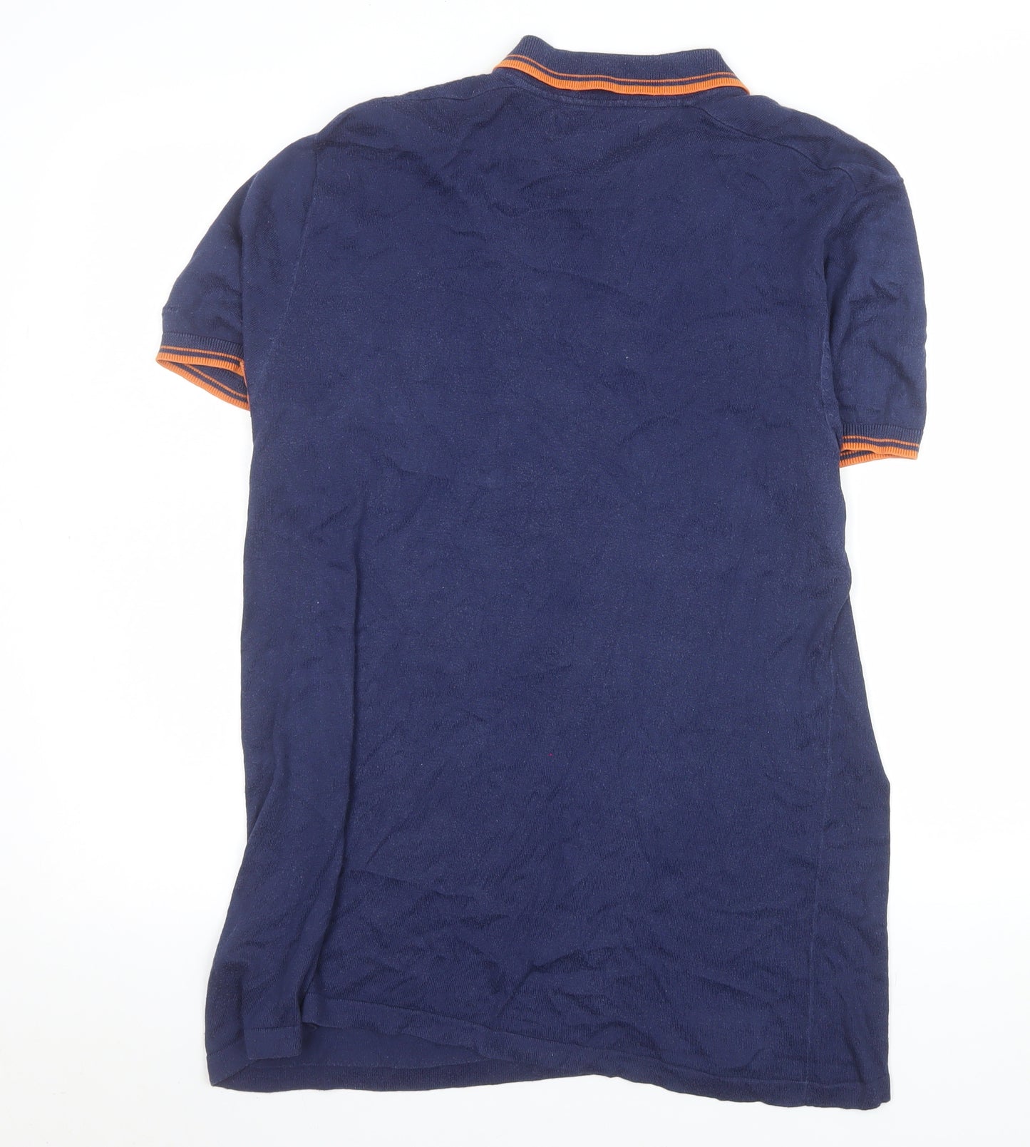 Ben Sherman Men's Blue Cotton Polo Shirt Size L Short Sleeve