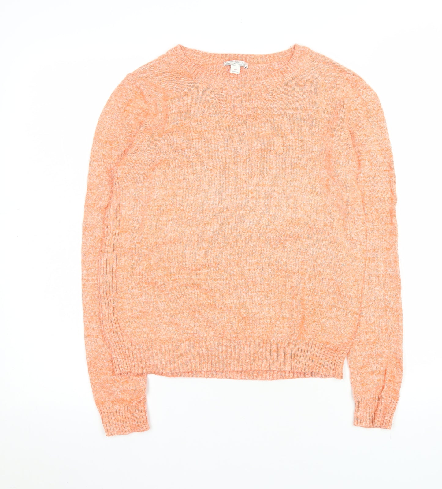 Gap Women's Orange Cotton Crew Neck Pullover Jumper Size S