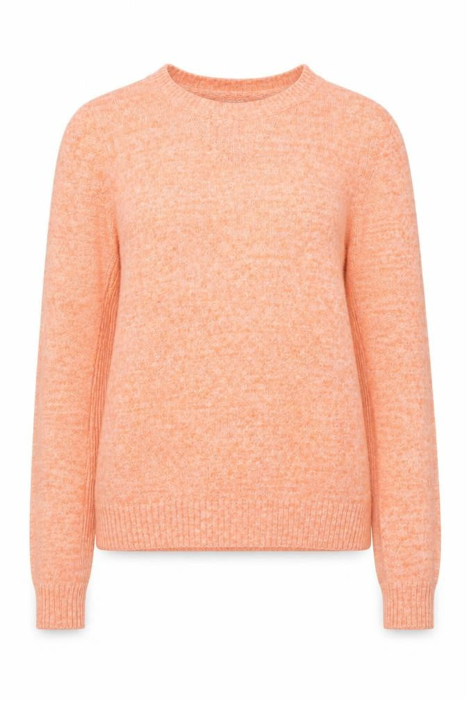 Front view of Gap Women's Orange Cotton Crew Neck jumper, size S