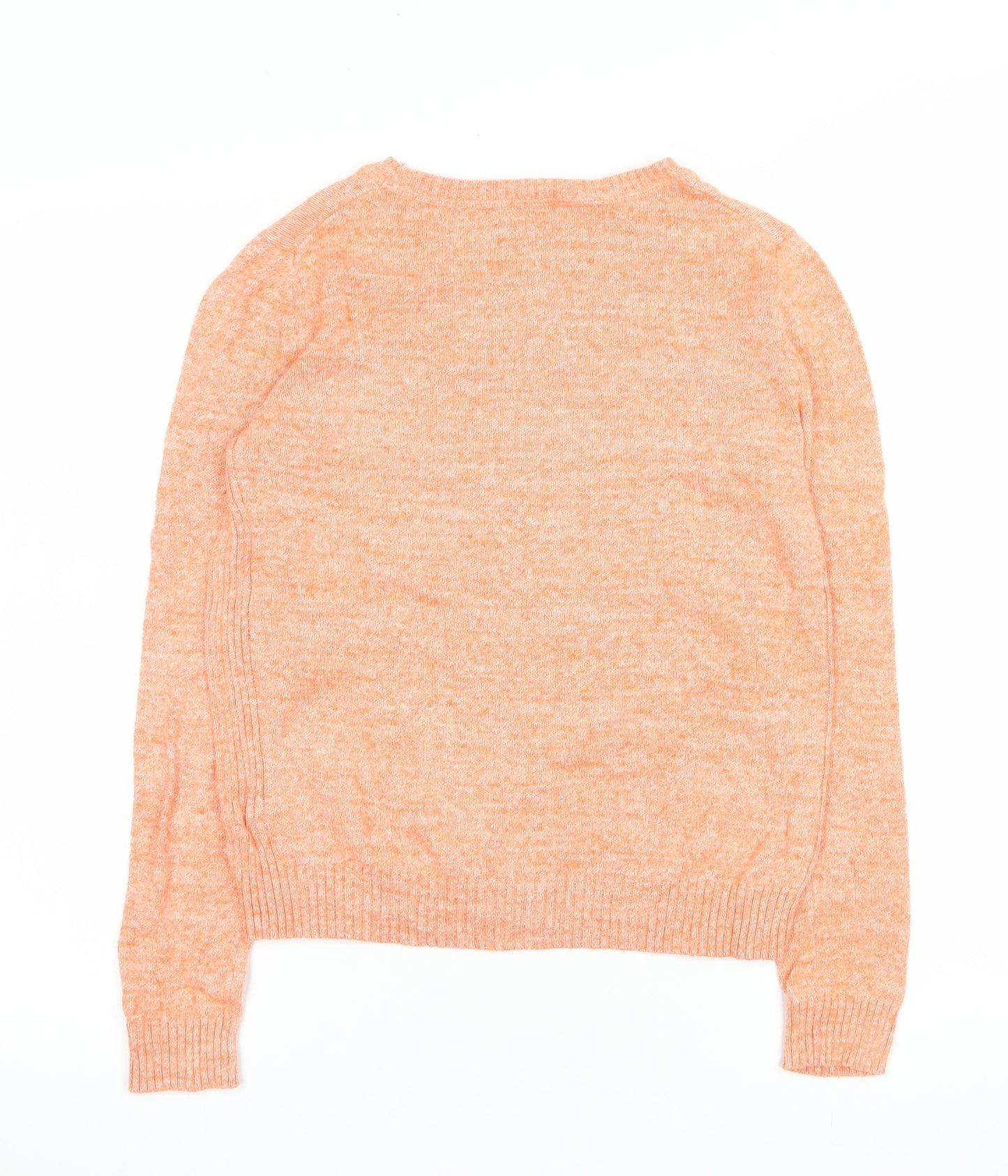 Gap Women's Orange Cotton Crew Neck Pullover Jumper Size S