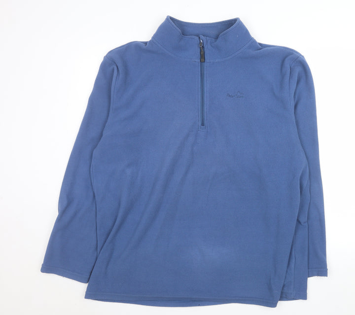 Peter Storm Men's Blue Fleece Sweatshirt XL 1/2 Zip Pullover