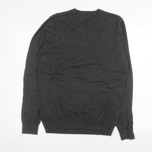 Topman Men's Grey Christmas Gingerbread Jumper Size M