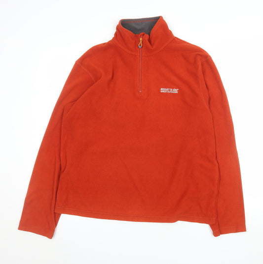 Regatta Men’s Orange Fleece 1/4 Zip Pullover Sweatshirt UK M