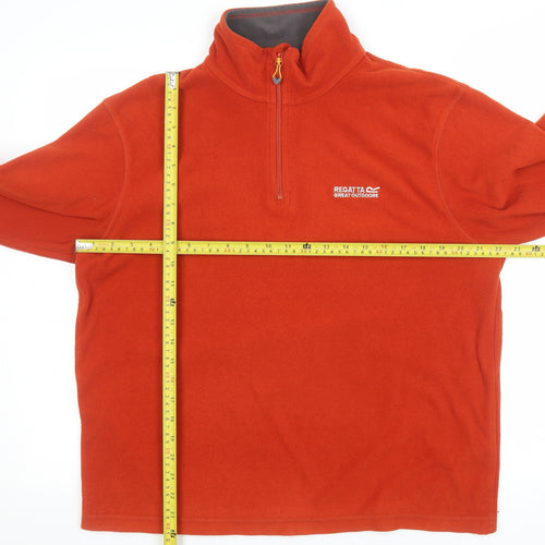Regatta Men’s Orange Fleece 1/4 Zip Pullover Sweatshirt UK M