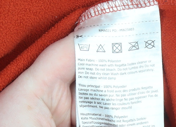 Regatta Men’s Orange Fleece 1/4 Zip Pullover Sweatshirt UK M