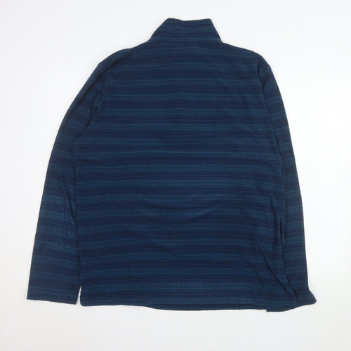 Hi Gear Men's Blue XL 1/4 Zip Fleece Sweatshirt Outdoor Pullover