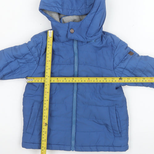 Hugo Boss Blue Unisex Baby 18 Months Puffer Jacket Hooded Winter Coat