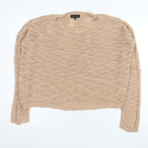 New Look Women’s Beige Chunky-Knit Pullover Jumper Size 10