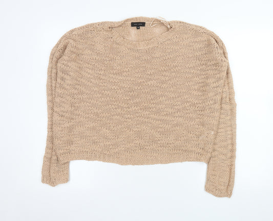 New Look Women’s Beige Chunky-Knit Pullover Jumper Size 10