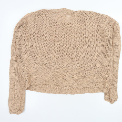 New Look Women’s Beige Chunky-Knit Pullover Jumper Size 10