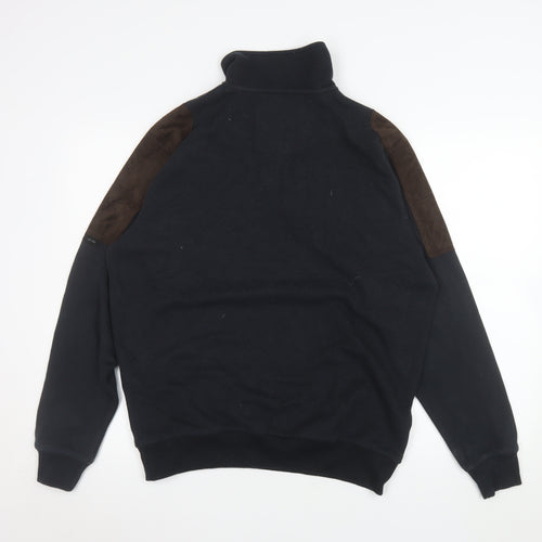 Pierre Cardin Men’s Black 1/4 Zip Fleece Sweatshirt L