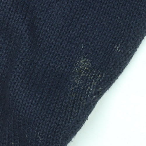 Isle Women's Blue Cotton Zip Up Knit Jacket Size S 10-12