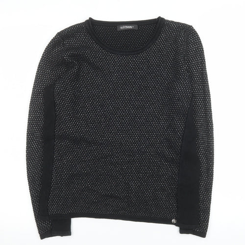 Gollehaug Womens Black Size 10 Knit Pullover Jumper
