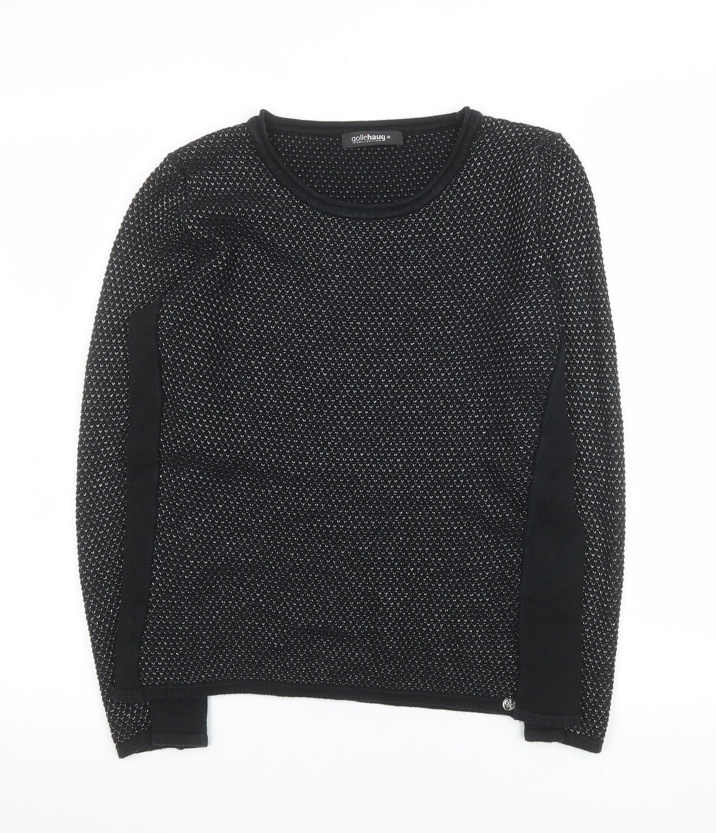 Gollehaug Womens Black Size 10 Knit Pullover Jumper