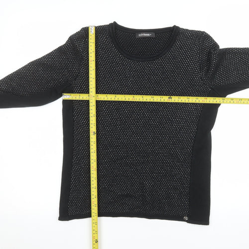 Gollehaug Womens Black Size 10 Knit Pullover Jumper