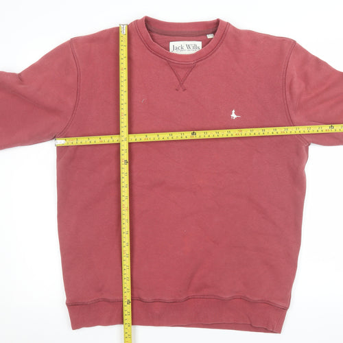 Jack Wills Mens Red Crew Neck Pullover Sweatshirt Size M