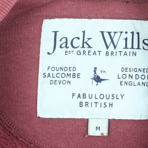Jack Wills Mens Red Crew Neck Pullover Sweatshirt Size M