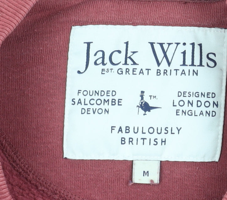 Jack Wills Mens Red Crew Neck Pullover Sweatshirt Size M