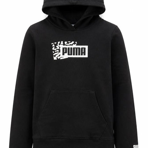 Puma Girls Black Hooded Pullover Sweatshirt 13-14 Years 164 Cotton Blend
