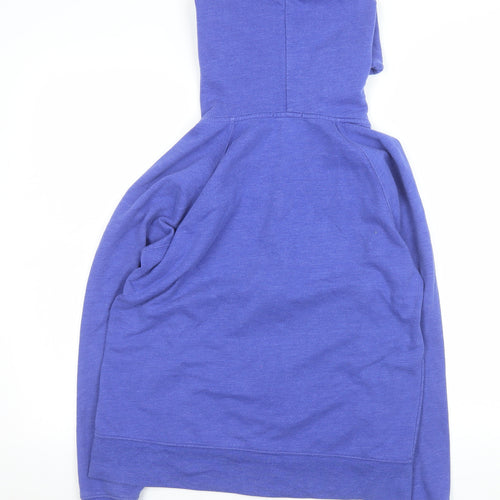 GAP Women Blue Logo Hooded Full Zip Basic Jacket Size L