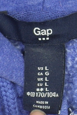GAP Women Blue Logo Hooded Full Zip Basic Jacket Size L