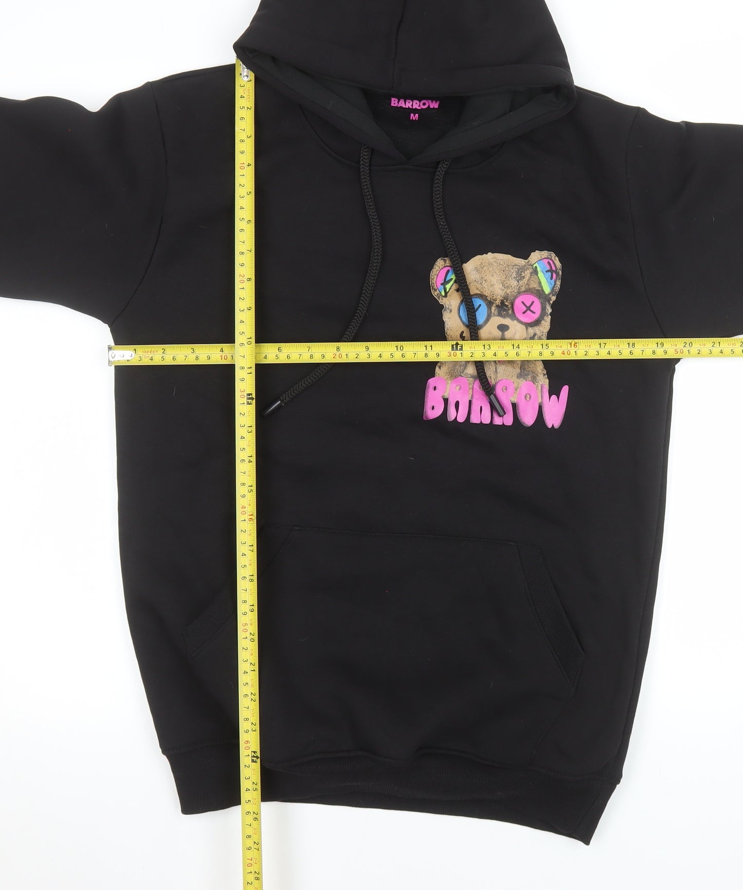 Barrow Men's Black Pullover Hoodie M Graphic Bear Design