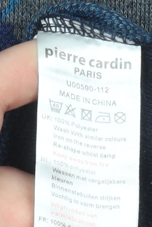 Pierre Cardin Men's Blue Argyle V-Neck Pullover Sweatshirt M