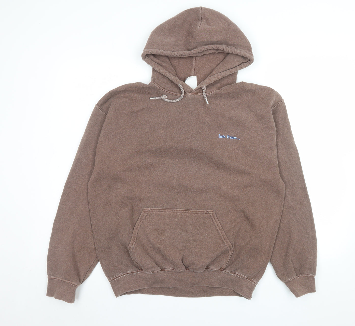 iets frans Men's Brown Pullover Hoodie Size S Regular Fit
