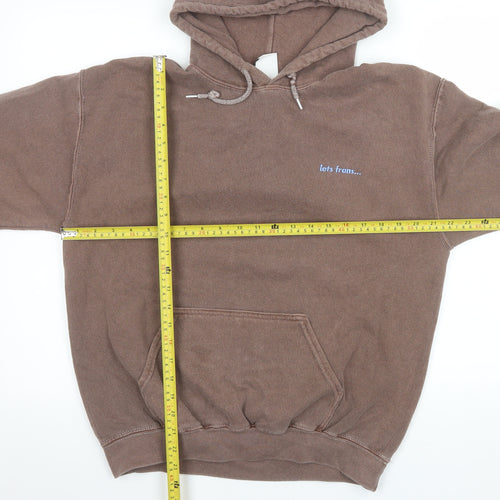 iets frans Men's Brown Pullover Hoodie Size S Regular Fit