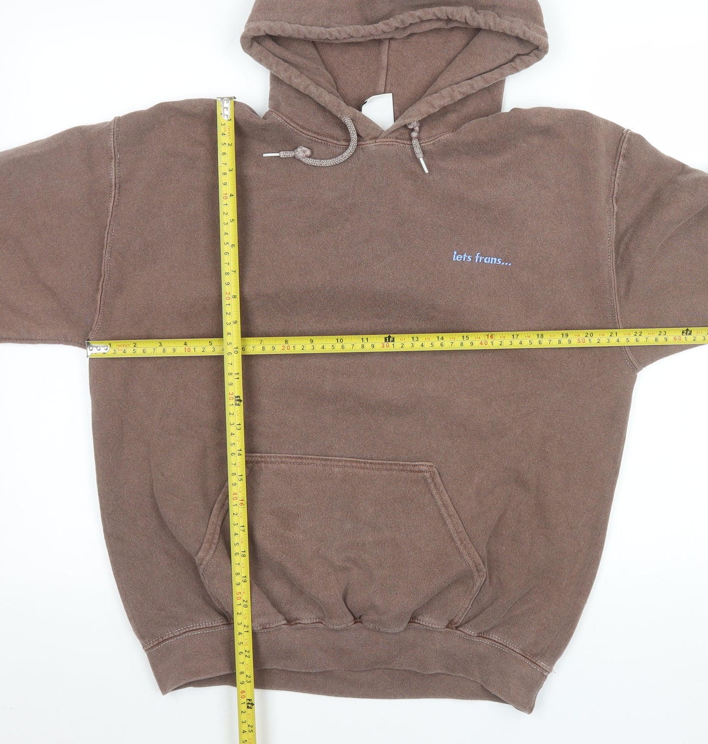 iets frans Men's Brown Pullover Hoodie Size S Regular Fit